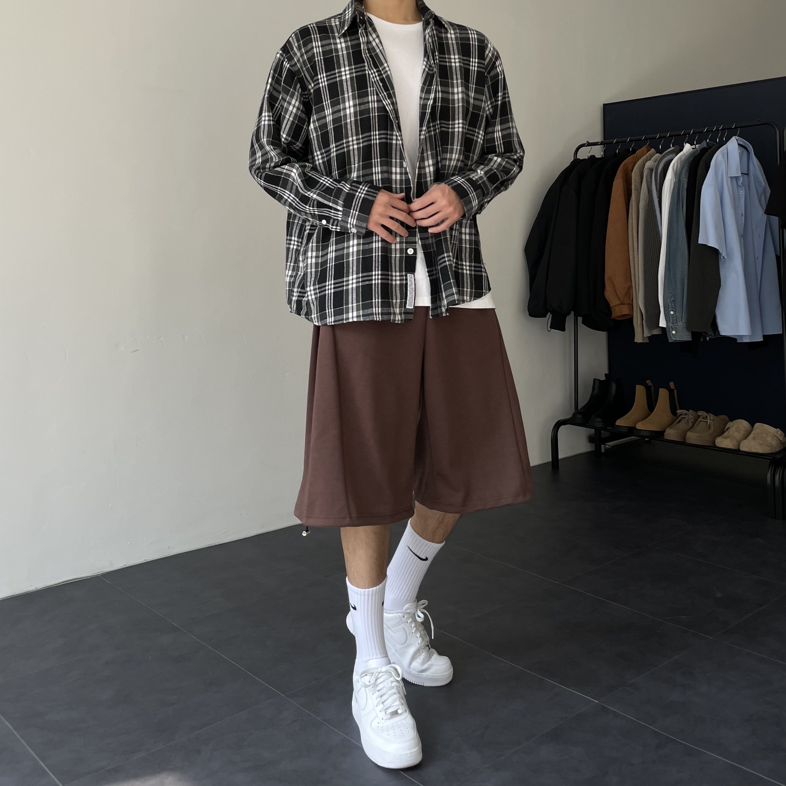 1+1 남자버뮤다팬츠 빅사이즈반바지 남자와이드반바지 이미지 7