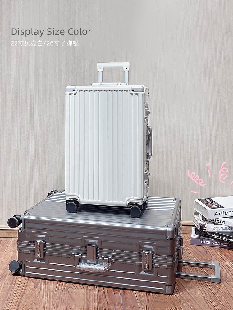 풀메탈 캐리어 알루미늄 합금 대형 화이트 내구성 예쁜 제트 쉘화이트(반투명스크래치방지) 20인치 - 상세 이미지 4