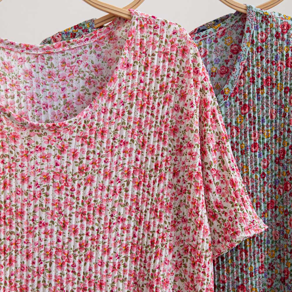플리츠원피스 빅사이즈 주름 여성 긴팔 롱원피스 홈원피스 - 상세 이미지 2