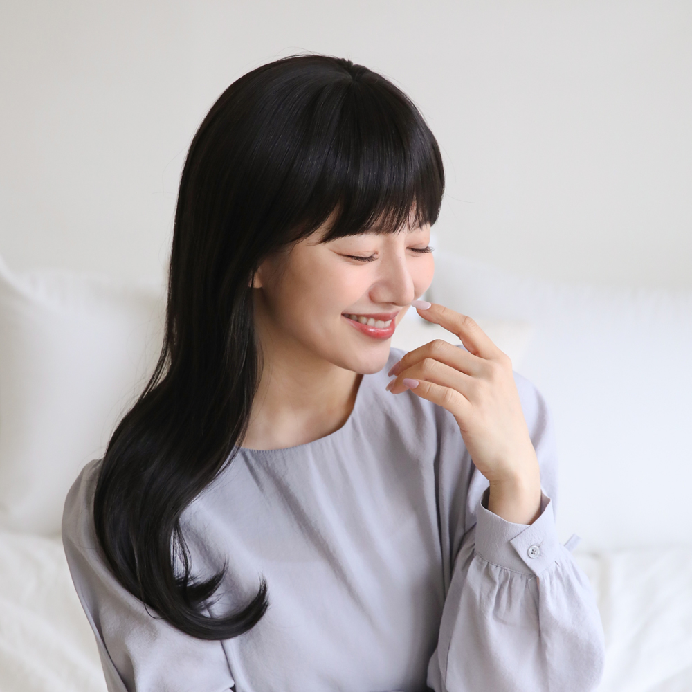 웨이브 통가발 S컬펌 긴머리 여자 가발 - 상세 이미지 4