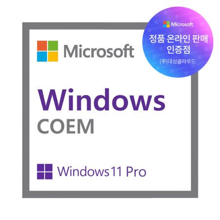 MS인증점 Windows 11 Pro 64bit DSP 한글 설치 제품키 COEM
