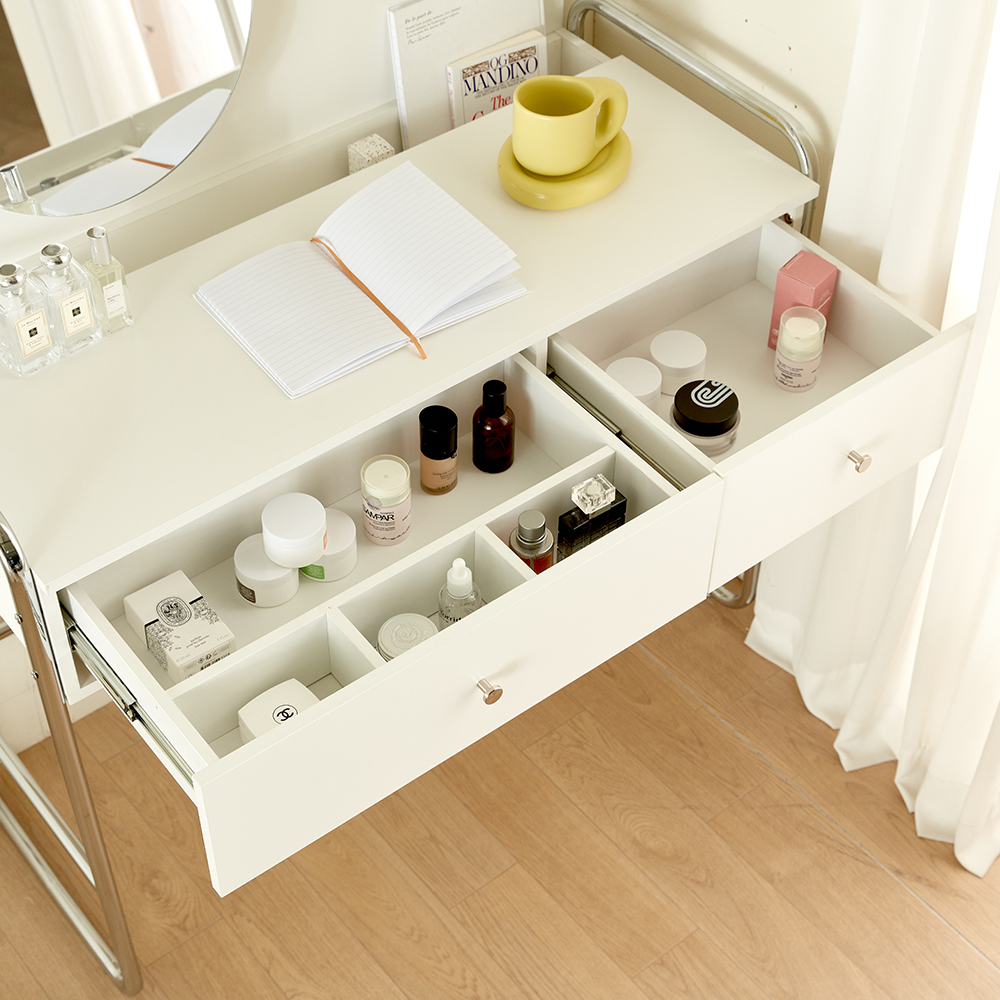 [N포인트 1만]플레르 서랍형 수납장 거울 화장대 800