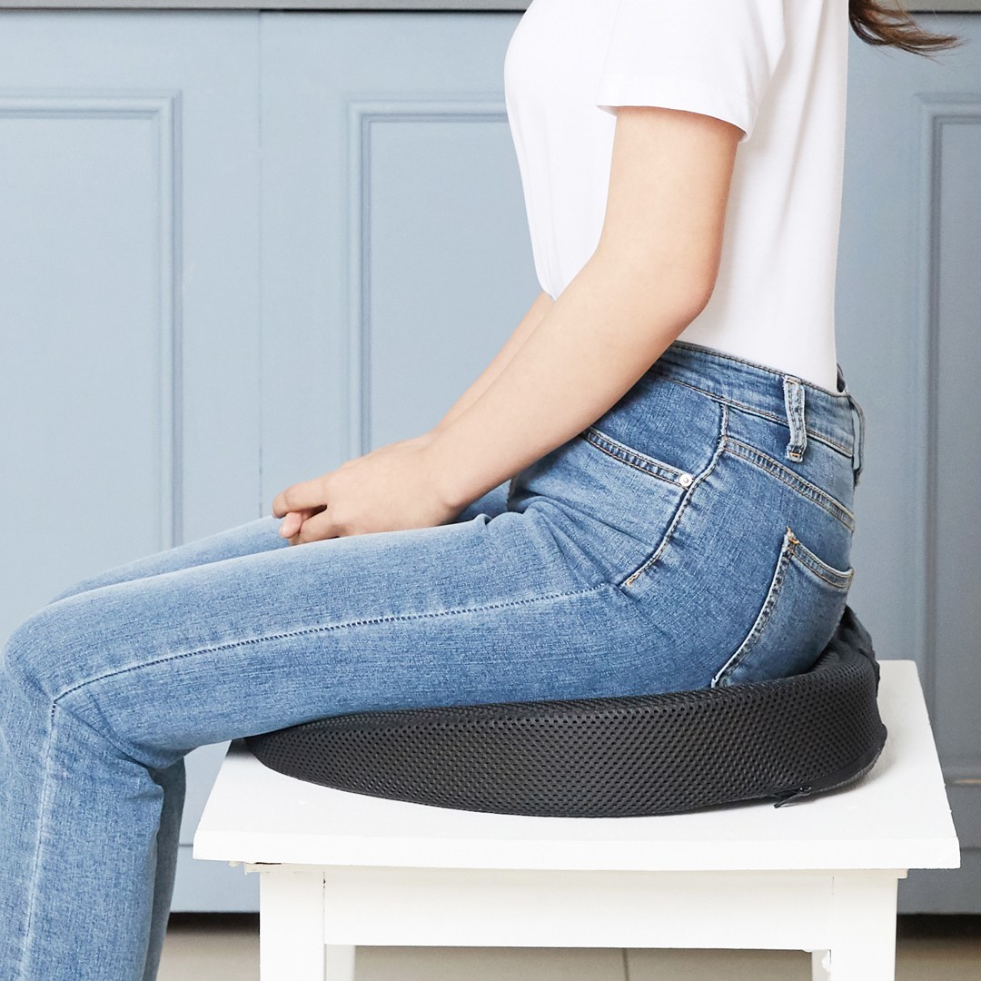 펄케어 기능성 자세교정 방석 메모리폼 허리 골반 바른자세 특허 우레탄폼 에어매쉬 원단 - 상세 이미지 2