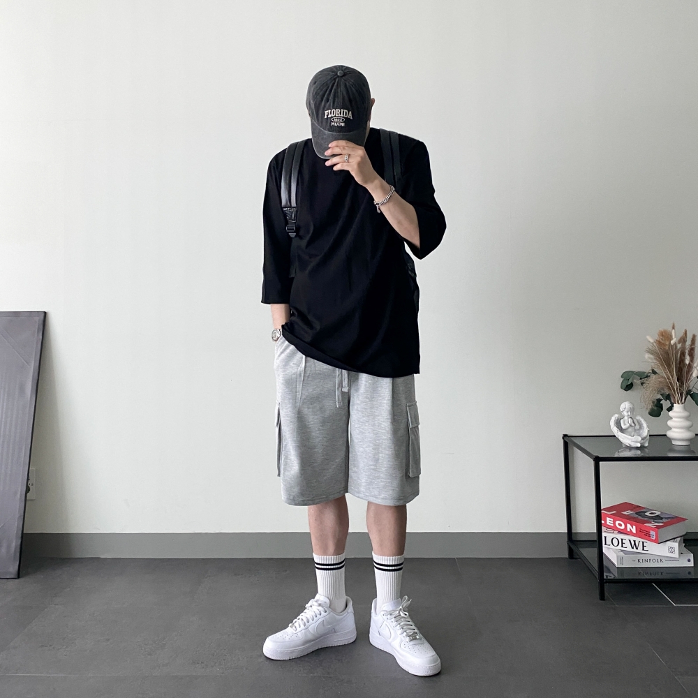 1+1 버뮤다카고팬츠 남자밴딩반바지 카고반바지 - 상세 이미지 4