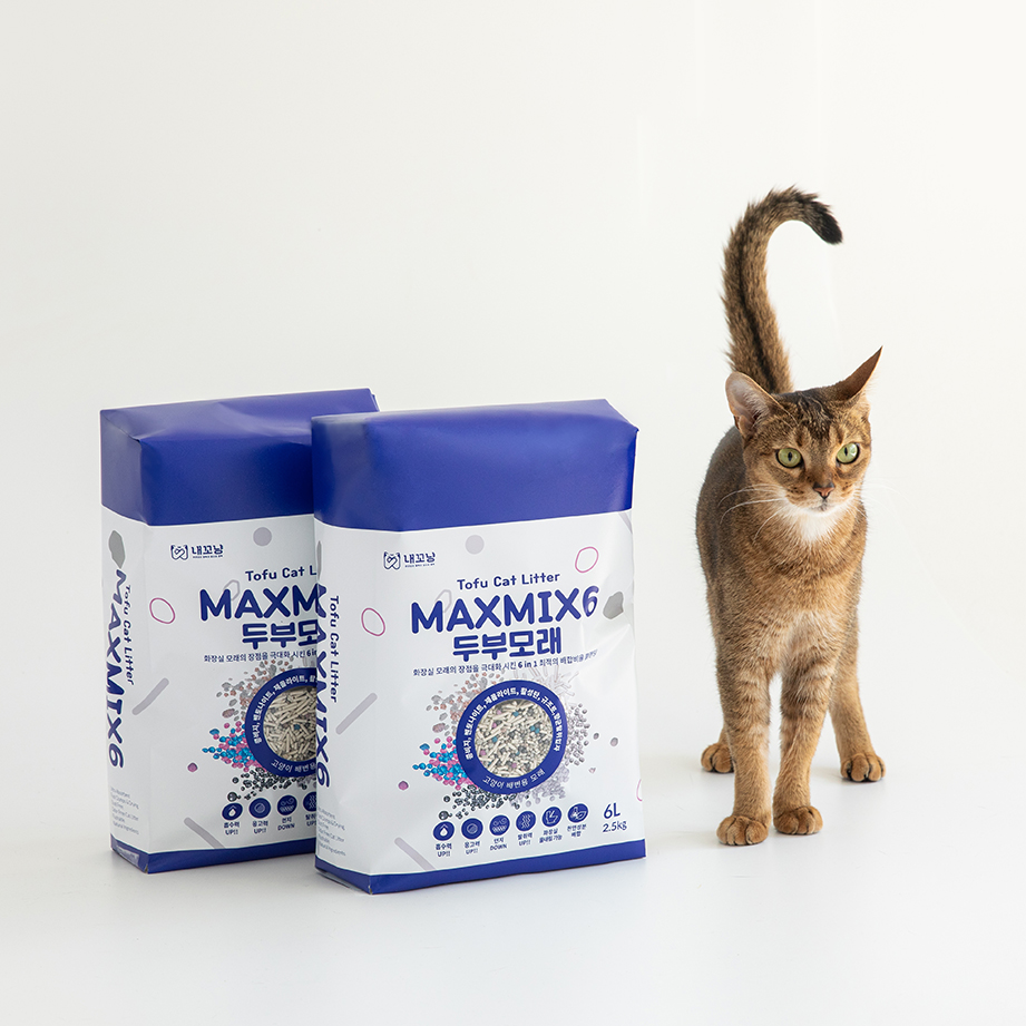 내꼬냥 고양이 두부모래 탈취입자 MAXMIX6 고양이모래 6L, 18개