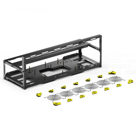 [센티파이 협력사][해외]채굴 케이스 그래픽카드 선반 GPU 거치대 슬롯 가상화폐 검정색
