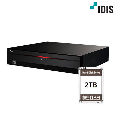 아이디스 HR-2508 500만화소 8채널 TVI AHD DVR 녹화기 2TB 하드포함