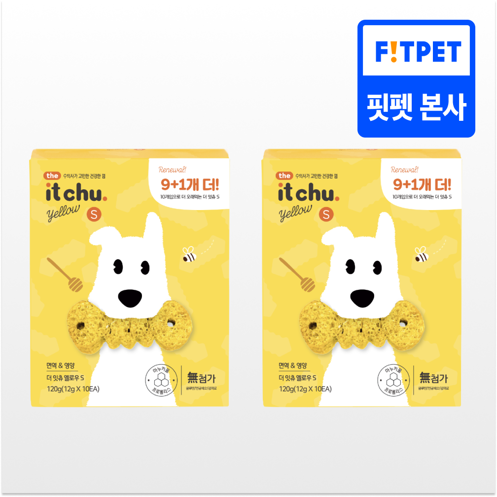 잇츄 오리지널 1+1 (S 10 / M 8) 강아지 양치껌 덴탈껌 대용량 핏펫 개껌 - 상품 이미지