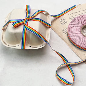 무지개 포장끈 1롤 도시락 답례품 선물 포장 레인보우 리본 끈 실사용 후기 | 효과 있을까? - 상품 이미지 1