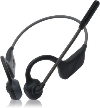 [해외]MOVE 골전도 헤드셋 귀는 마이크있는 이어폰을차단하지않음 선명한 음성 소음제거 무선연속 10 묶음배송가능