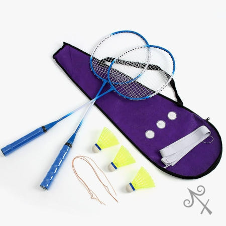 [컬러웨이브OEM]캔캔토토 혼자하는 배드민턴 연습 LED 셔틀콕 라켓2개 세트 레저스포츠 미끄럼방지 초보자용