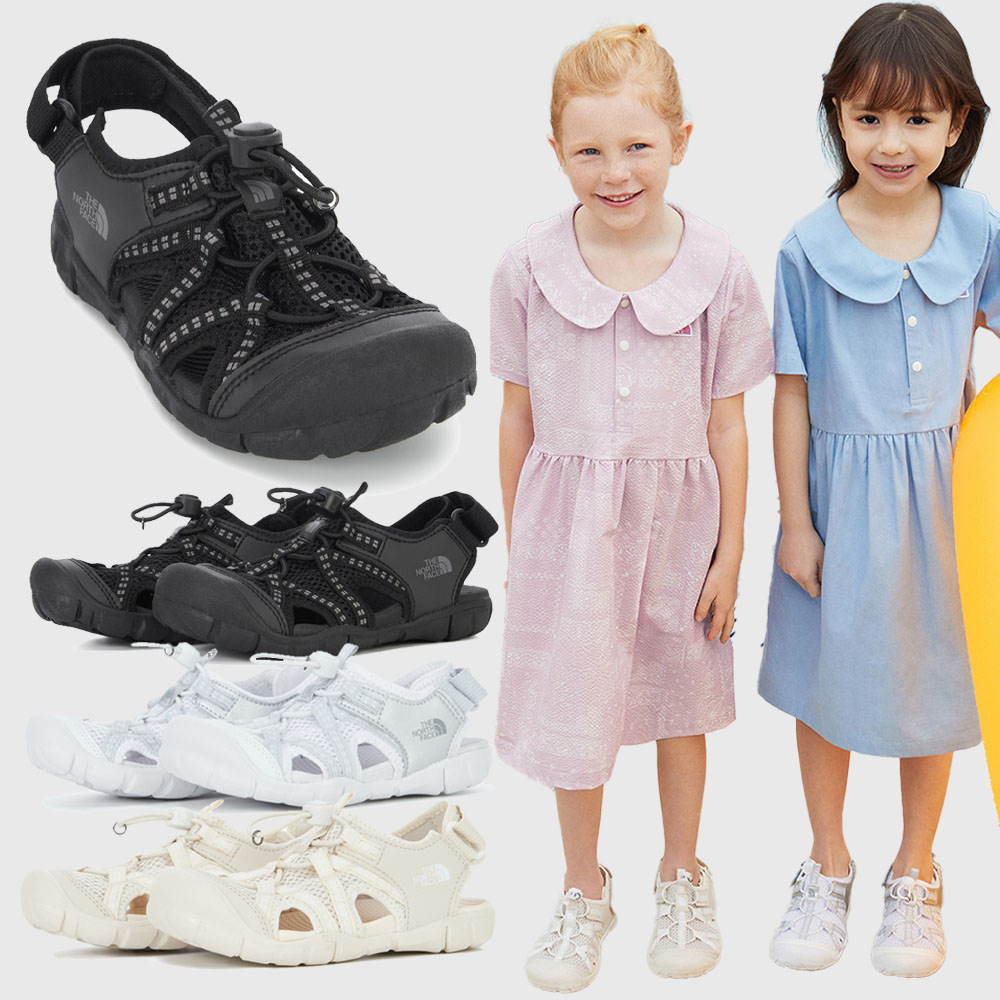 아동 샌들 여아 남아 주니어 초등 물놀이 신발 노스페이스 피오르 NS82R82S