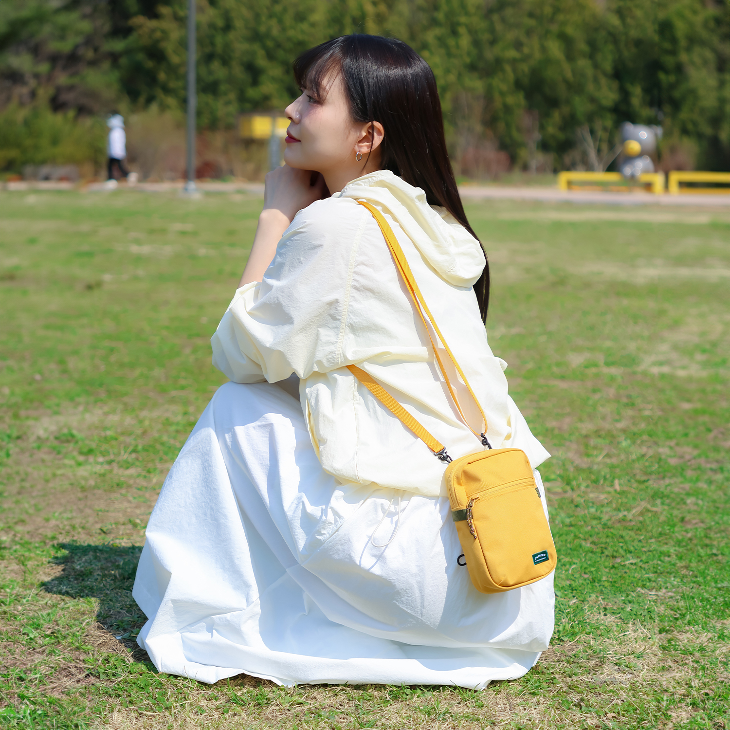 에가든 트래블러 미니 크로스백 데일리 소형 여행 보조 핸드폰 스마트폰 가방 머스타드 이미지 7