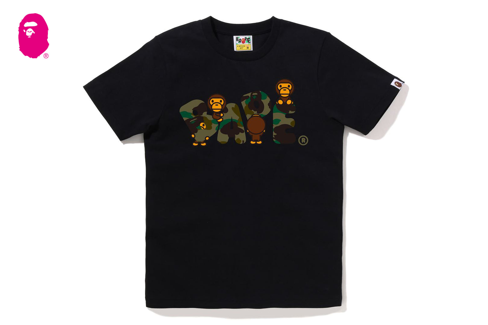 베이프 우먼즈 반팔티 1ST CAMO MILO BAPE LOGO TEE 4월 신상 2L30-210-016 - 상세 이미지 4
