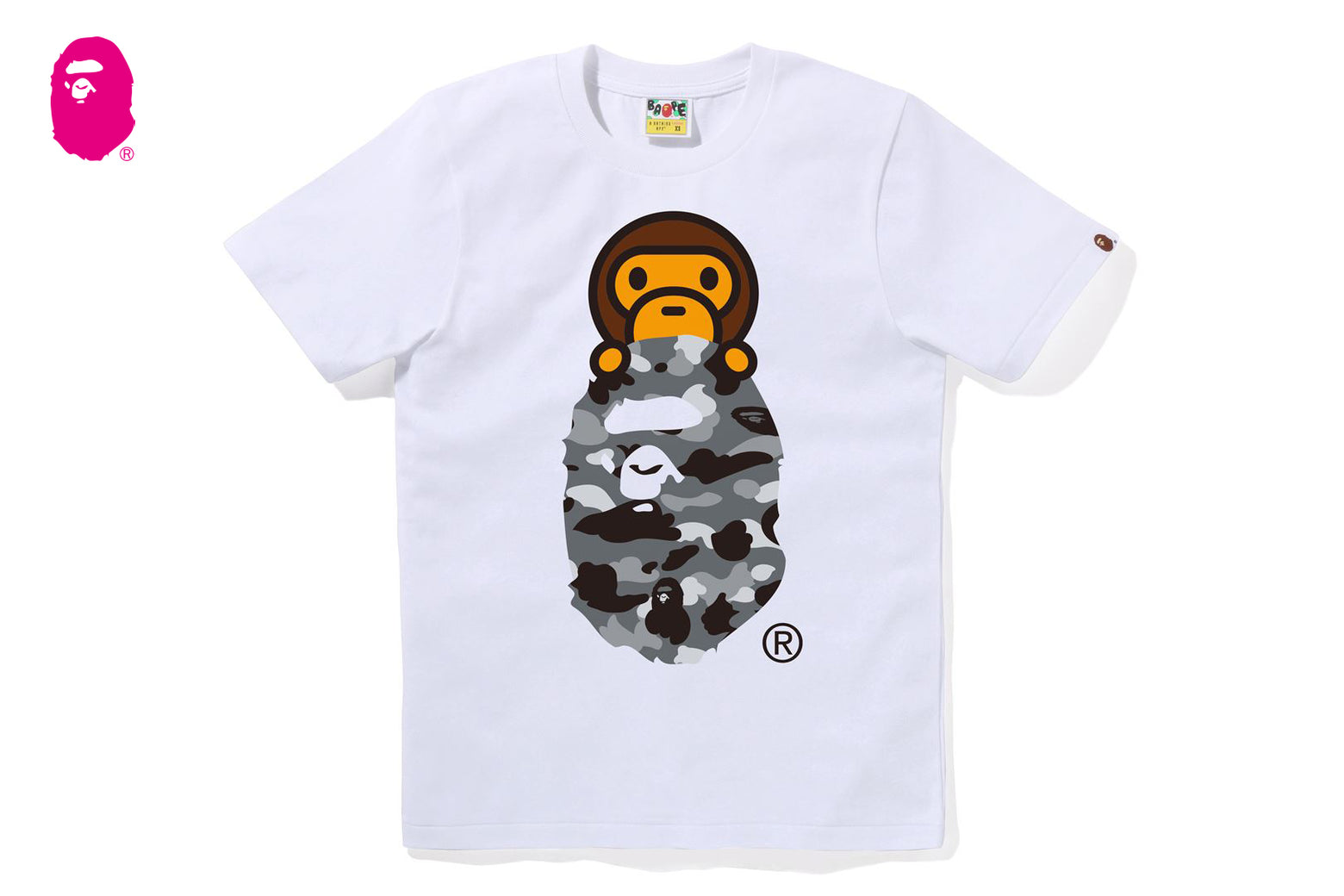 베이프 우먼즈 반팔티 1ST CAMO MILO ON APE HEAD TEE 4월 신상 2L30-210-005 - 상세 이미지 3