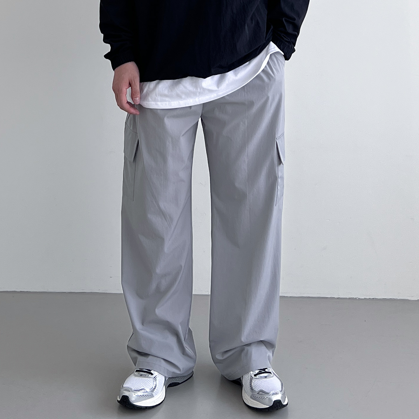 남자냉장고바지 나일론와이드팬츠 아이스카고팬츠 - 상세 이미지 2