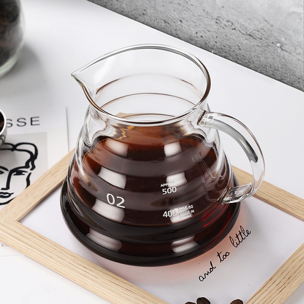 칼딘 핸드드립 커피서버 내열유리 눈금형 서버 MS-07 370ml, 투명 - 상세 이미지 2