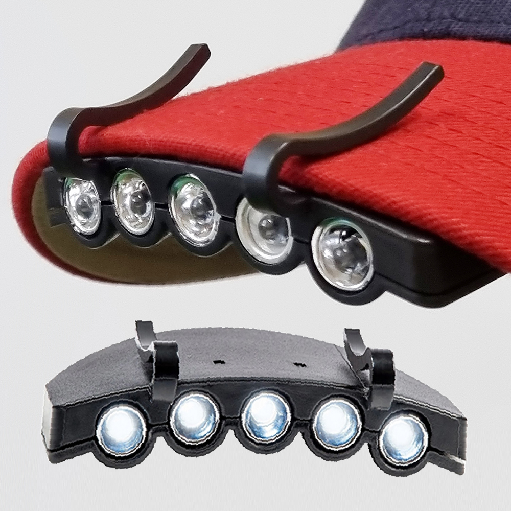 캡라이트 LED 헤드랜턴 미니 라이트 낚시 등산 캠핑 렌턴 야간 모자