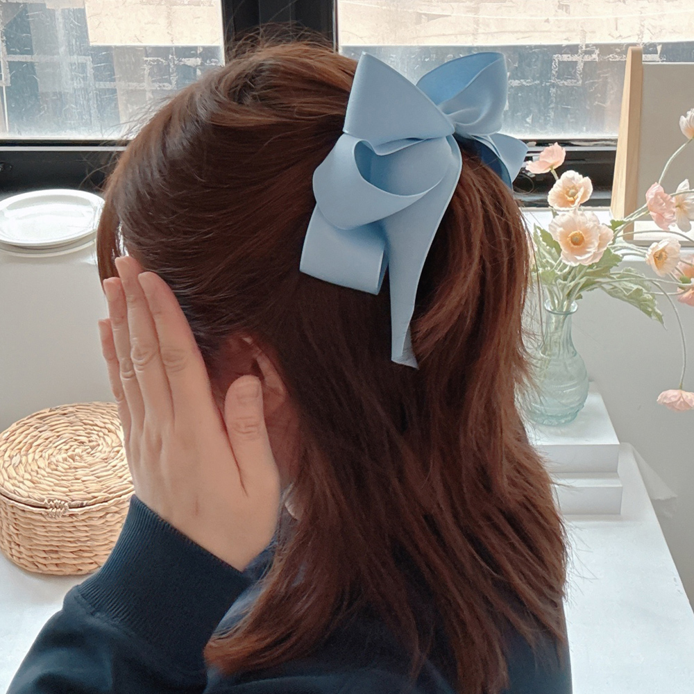 (제작)러블리여신 왕리본핀 올림머리 반묶음머리핀 볼륨핀 자동핀 헤어삔 삔 - 상세 이미지 5