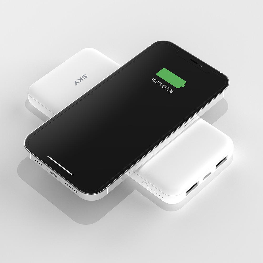 필 WX10 18W 유무선충전 보조배터리 USB PD 10000mAh, 화이트 - 상세 이미지 4