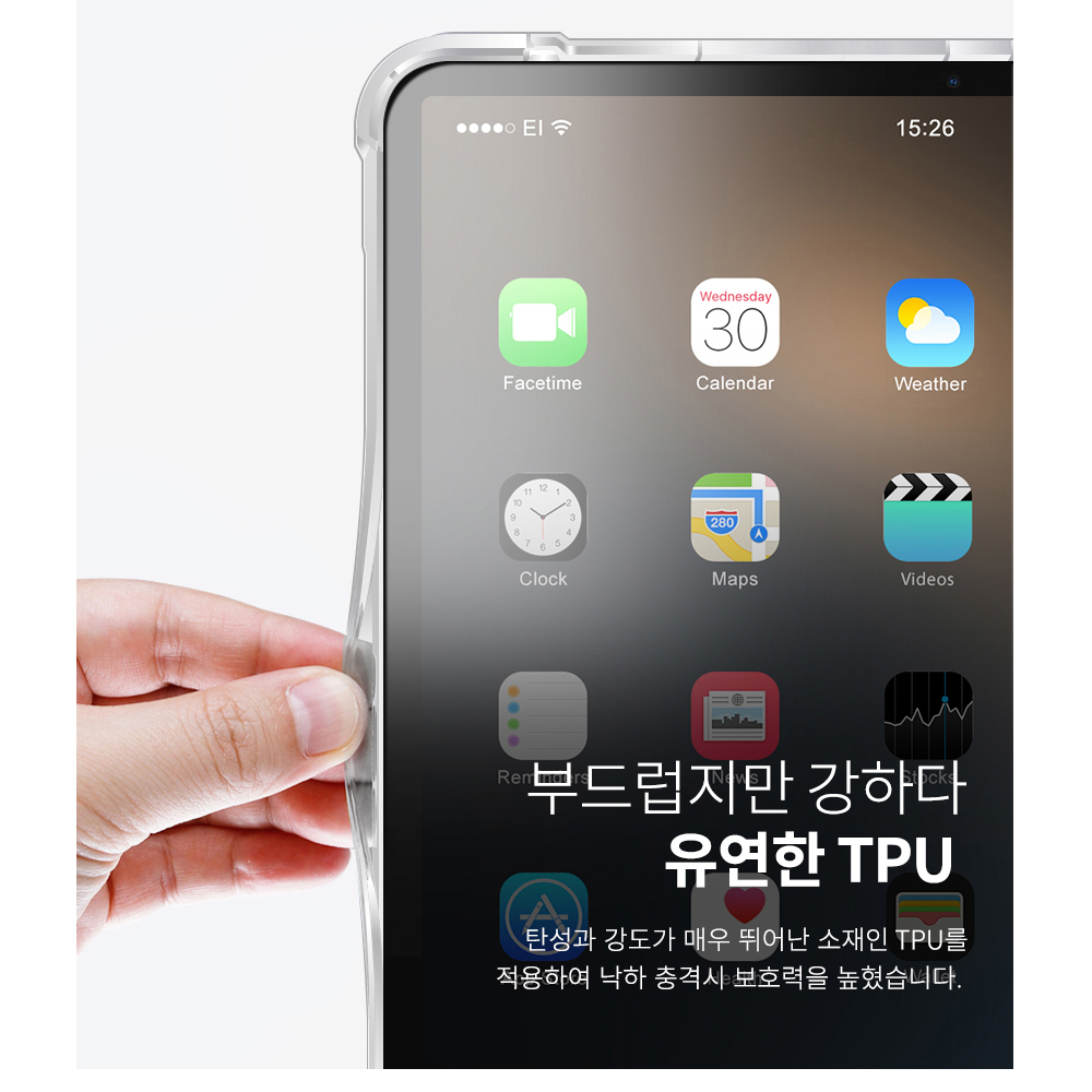 고부기 스마트커버 클리어매트 거치대 케이스 파인그린, 아이패드 프로 4세대 11인치 이미지 8