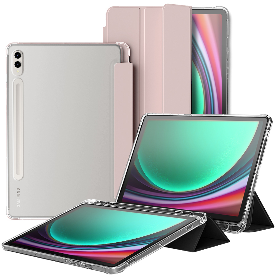 고부기 펜수납 거치대 스마트커버 클리어매트 케이스 핑크, 갤럭시 탭 S8 Ultra-S9 Ultra-S10 Ultra - 상품 이미지