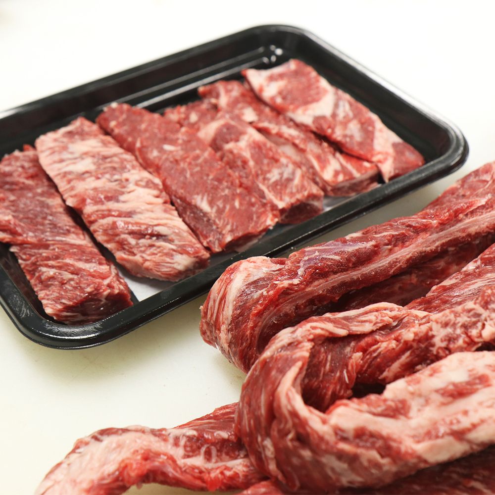 투뿔나인 한우 통갈비살 300g 소고기 갈비살 소갈비살 구이용 넘버나인 : 한우공장