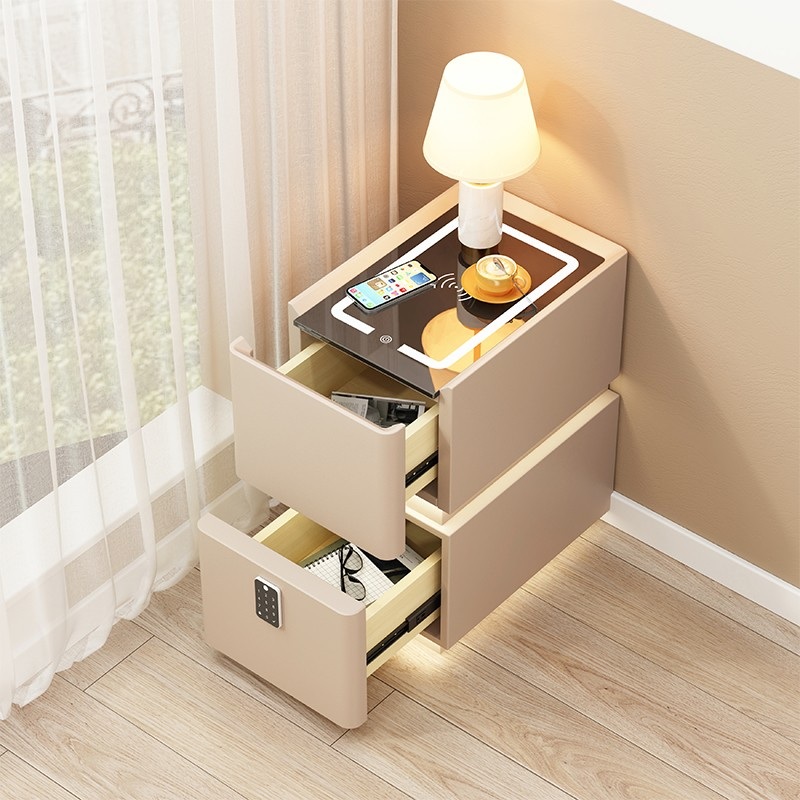 조명 협탁 무선 충전 테이블 침실 침대 무드등 USB 슬레이트 센서라이트 유백색 패키지 25x40x47cm - 상세 이미지 3