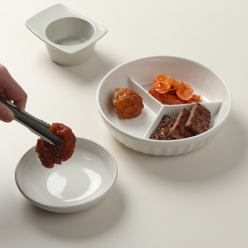 1+1모니카 3칸 나눔반찬통 뚜껑 밀폐용기 2P 이미지 6