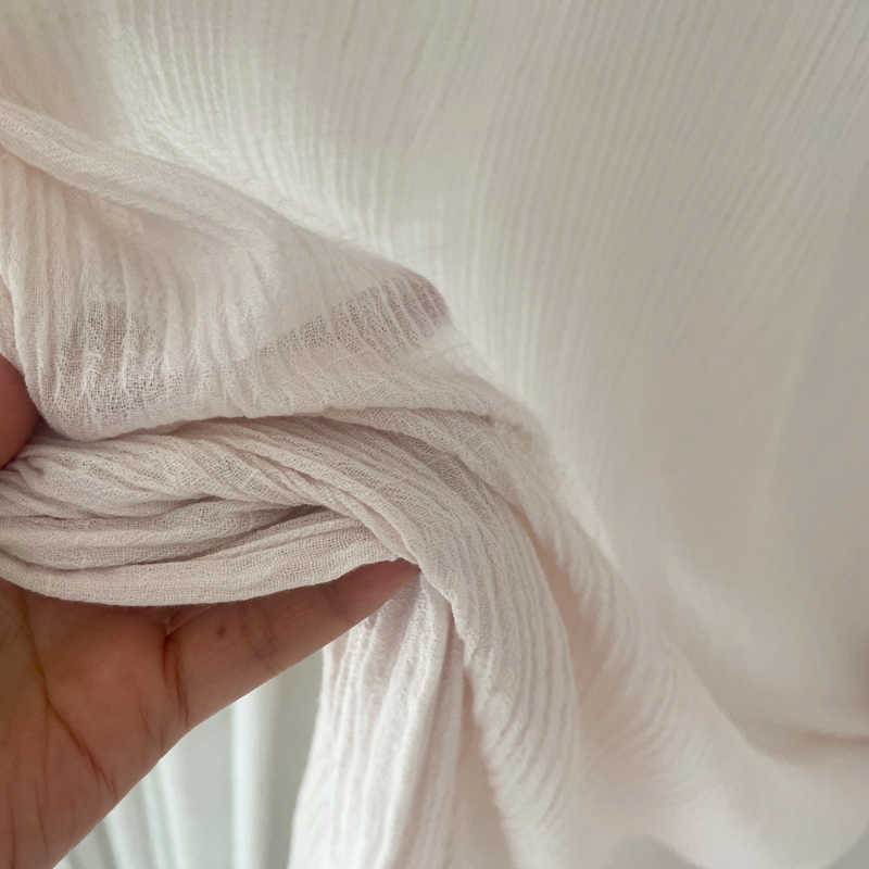 디뮤어 핑크&화이트 포인트망사 커튼