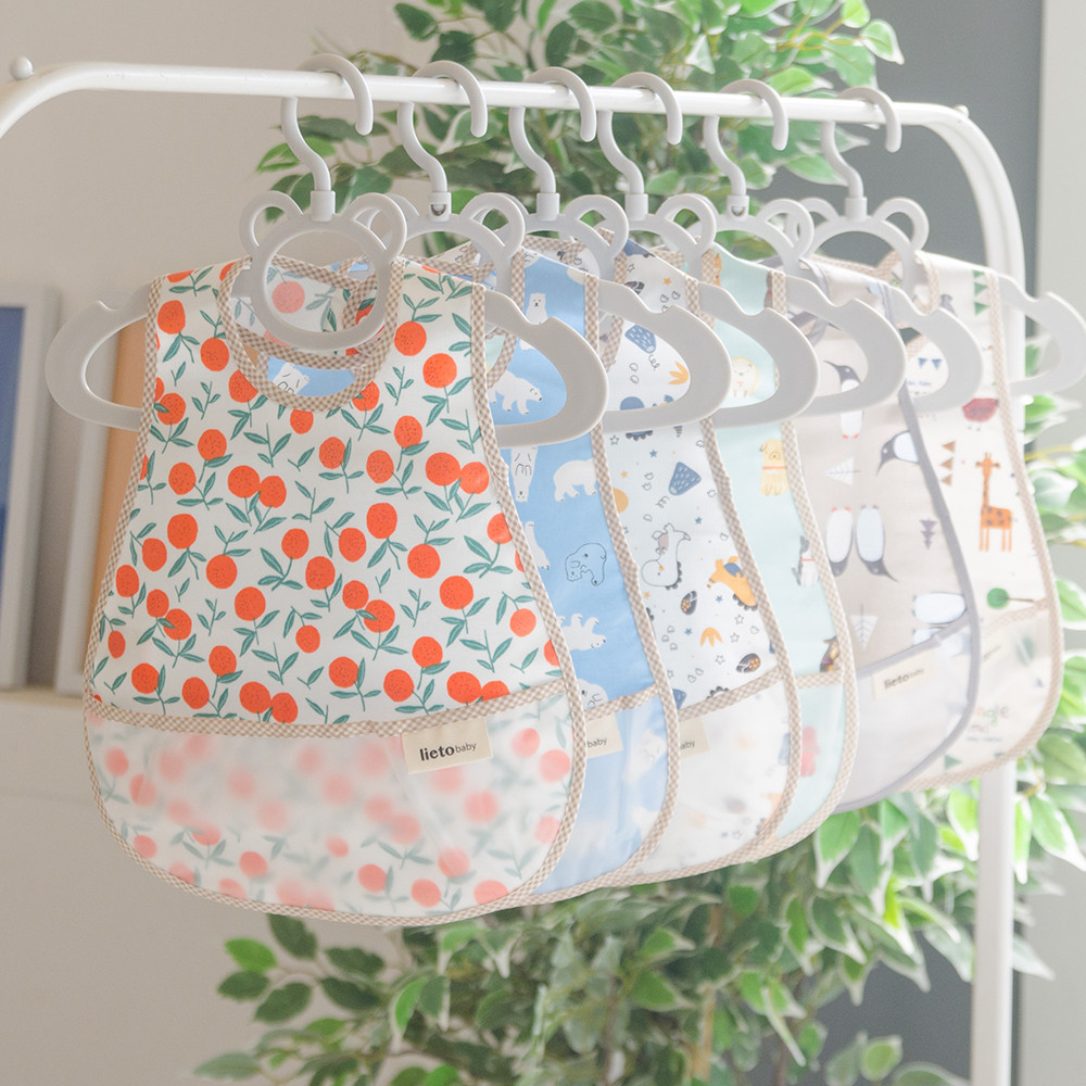 리에또 아기 이유식 방수 턱받이 어린이집 유아턱받이