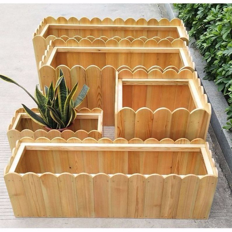 플랜트박스 야외 테라스 텃밭 화분 화단만들기 방부목 대형 오크_다리있음 중형 (80x40x40)