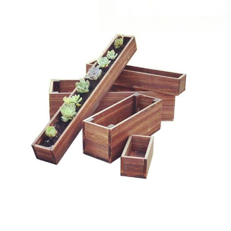 소형 플랜트박스 베란다 원목 텃밭 화분 상자 20x10x7cm - 상세 이미지 2