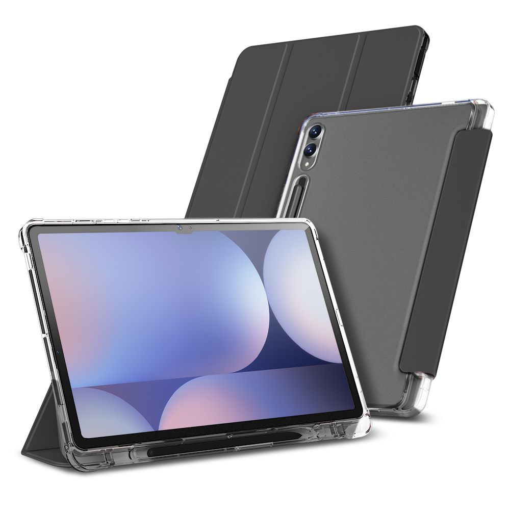 고부기 펜수납 거치대 스마트커버 클리어매트 케이스 블랙, 갤럭시 탭 S8 Ultra-S9 Ultra-S10 Ultra - 상품 이미지