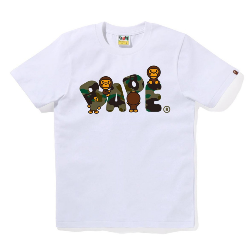베이프 우먼즈 반팔티 1ST CAMO MILO BAPE LOGO TEE 4월 신상 2L30-210-016 - 메인 이미지