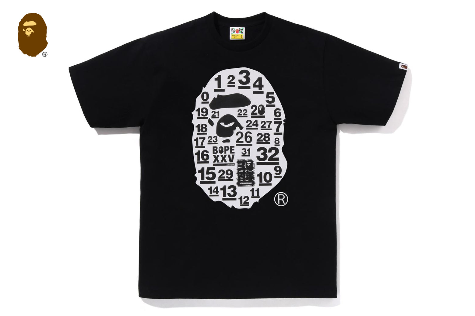 베이프 반팔티 A BATHING APE 32ND ANNIV. BIG APE HEAD TEE 4월 신상 1L20-110-023 - 상세 이미지 2