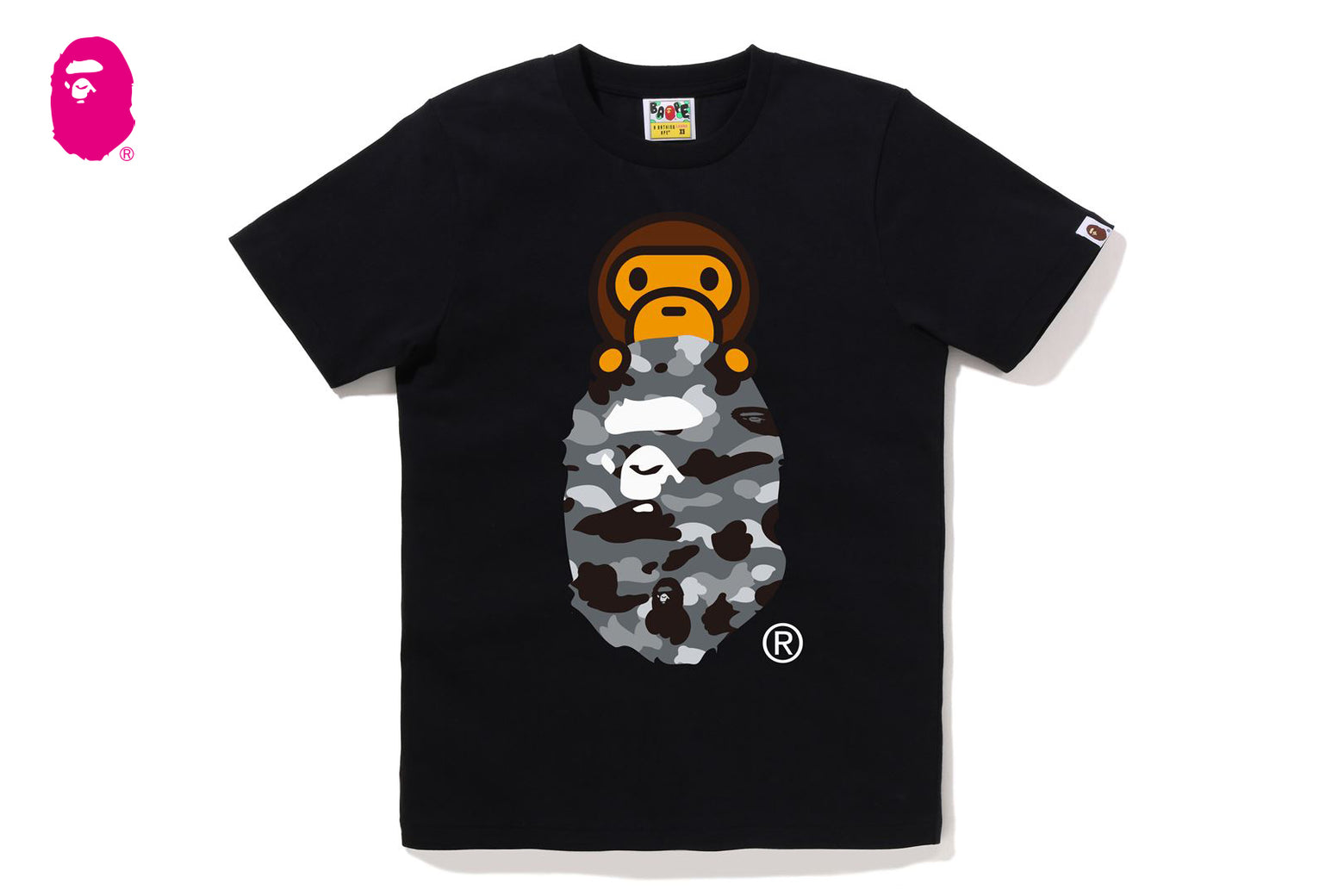 베이프 우먼즈 반팔티 1ST CAMO MILO ON APE HEAD TEE 4월 신상 2L30-210-005 - 상세 이미지 5