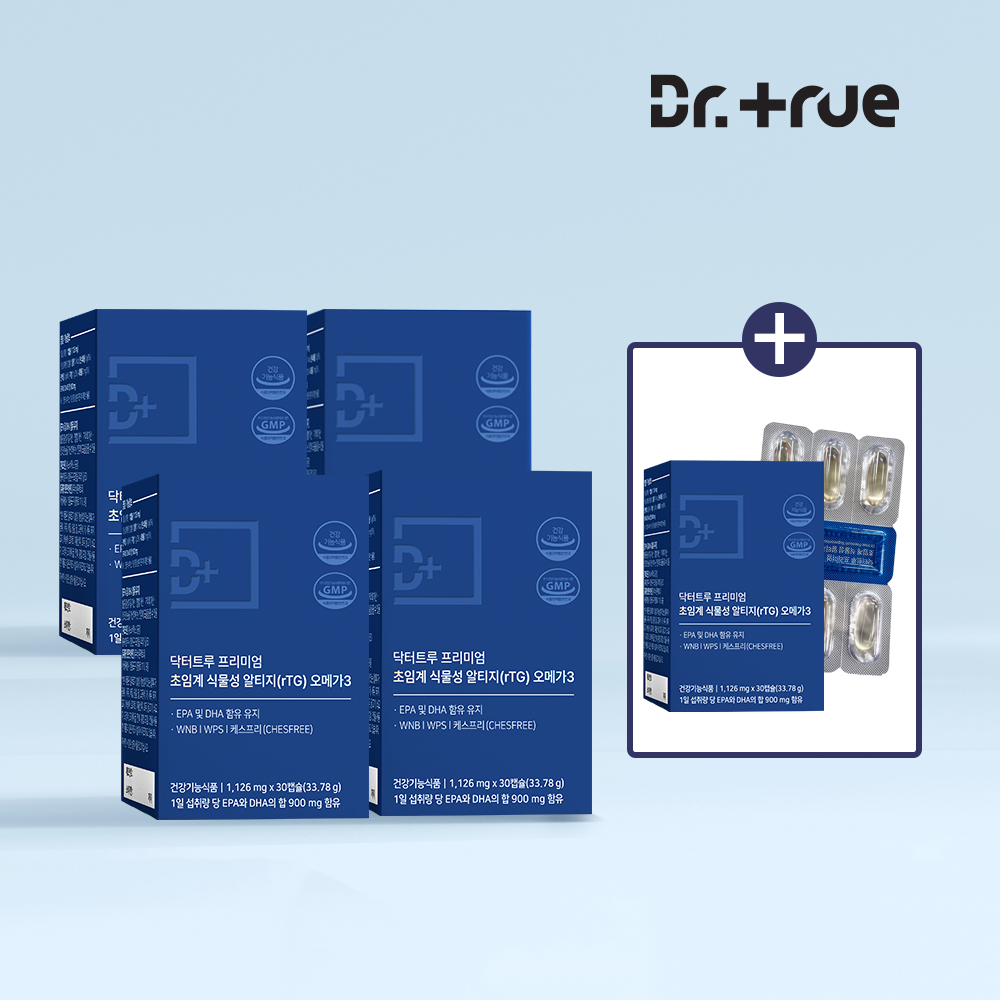 닥터트루 초임계 식물성 알티지 오메가3 EPA DHA 영양제 30캡슐, 5개
