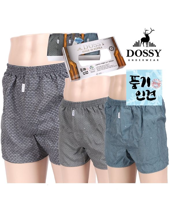 [DOSSY]도시 남성 3매 프리미엄 풍기인견 트렁크 팬티 752 : 스마트뷰112