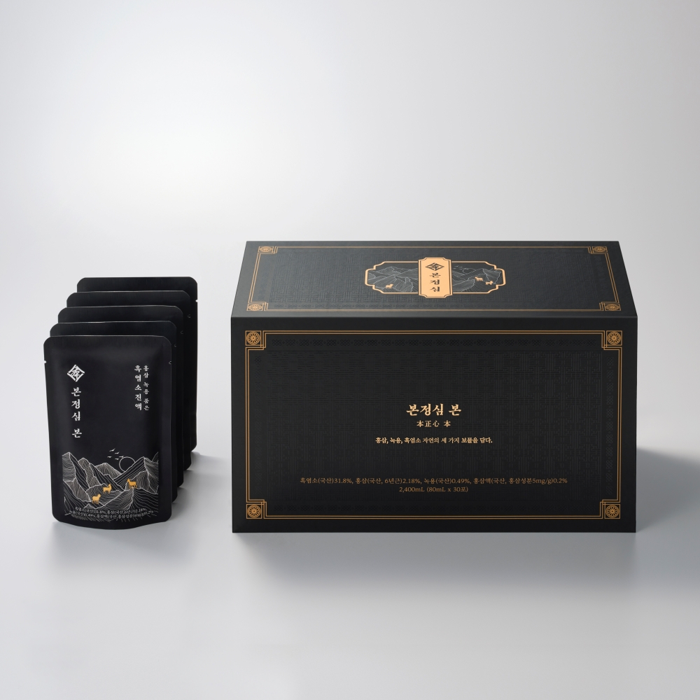 [초고함량] 본정심 흑염소진액 흑염소즙 엑기스 흙염소 지리산 토종 30포, 1개