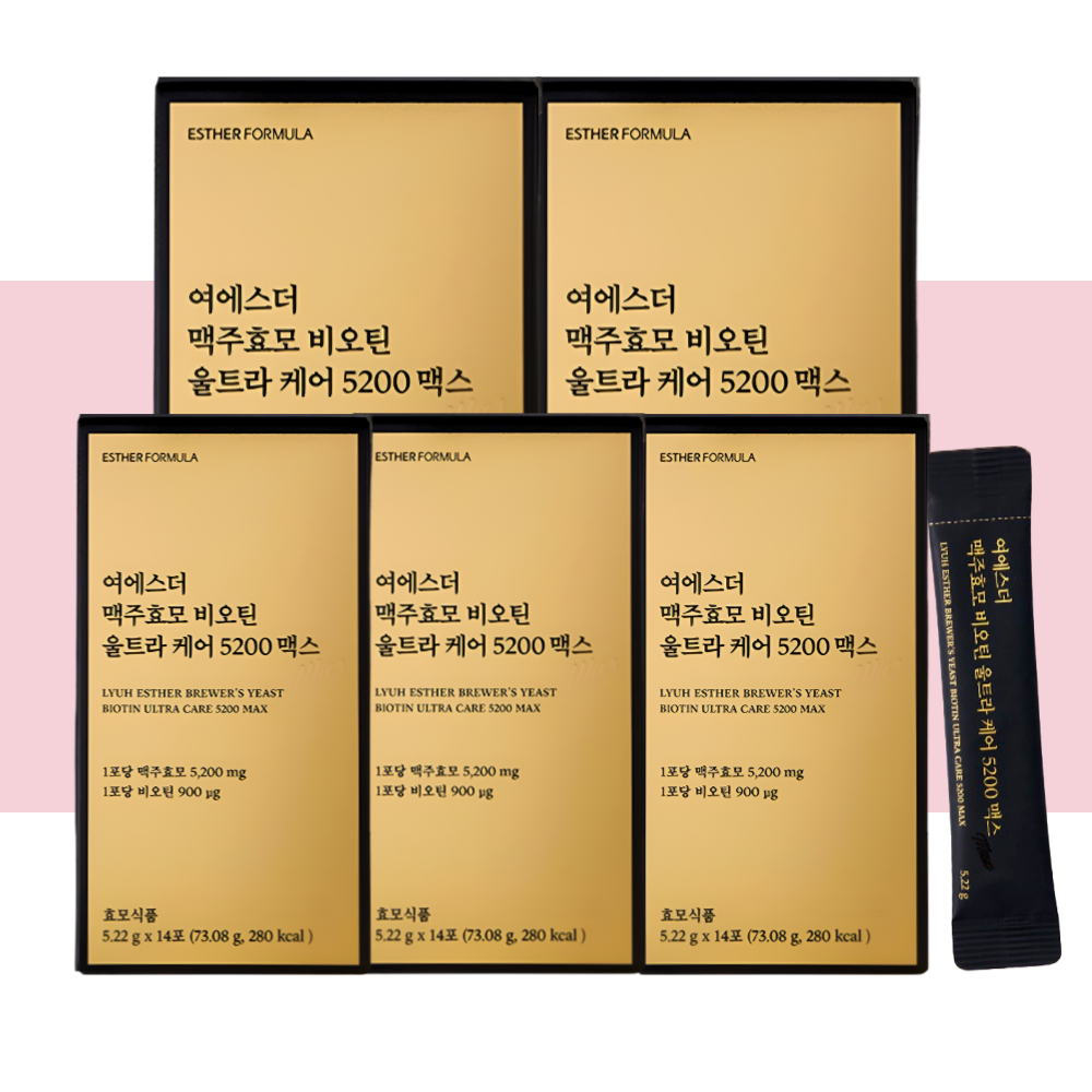 에스더포뮬러 맥주효모 비오틴 ULTRA맥스5200 여에스터 14포X5개