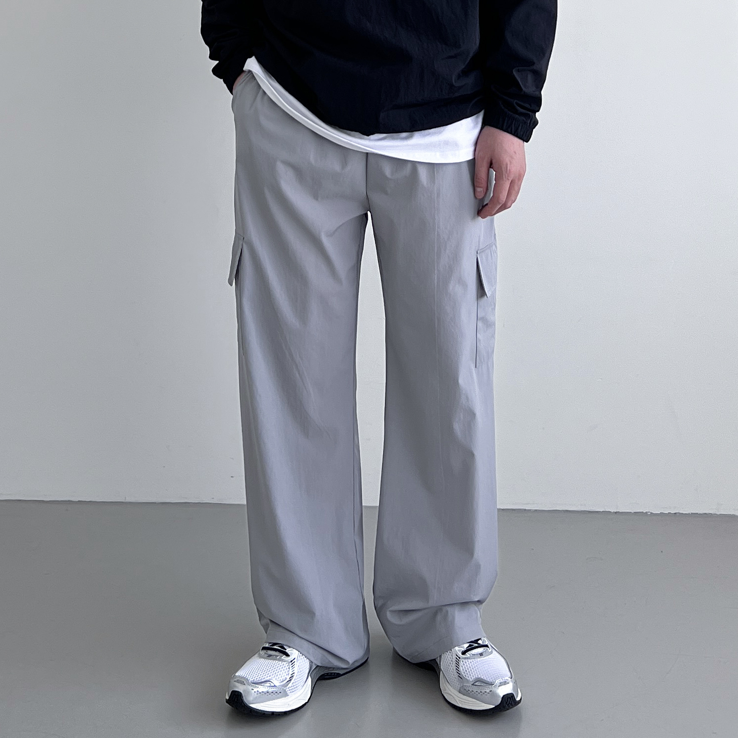 남자냉장고바지 나일론와이드팬츠 아이스카고팬츠 - 상세 이미지 4