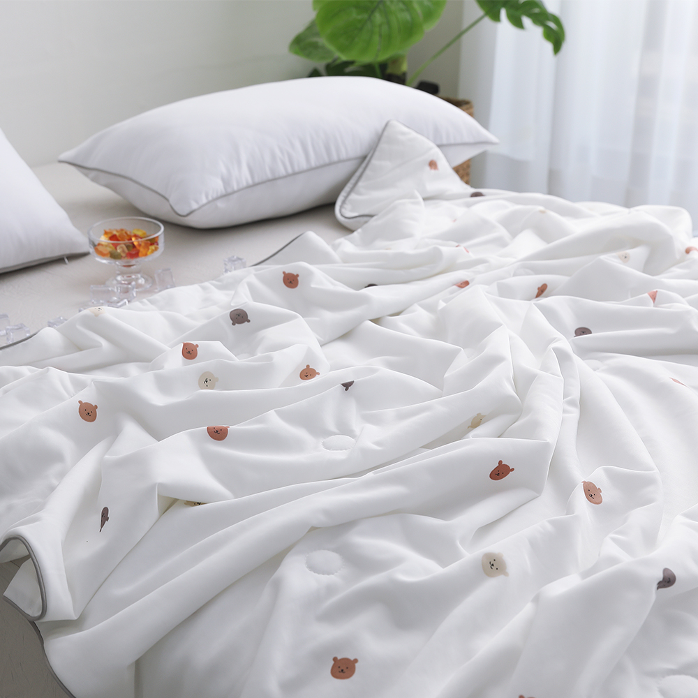 아르떼베딩 곰돌이마을 시원한 키즈 여름 이불 냉감 쿨링 어린이 초등학생 침구 SS