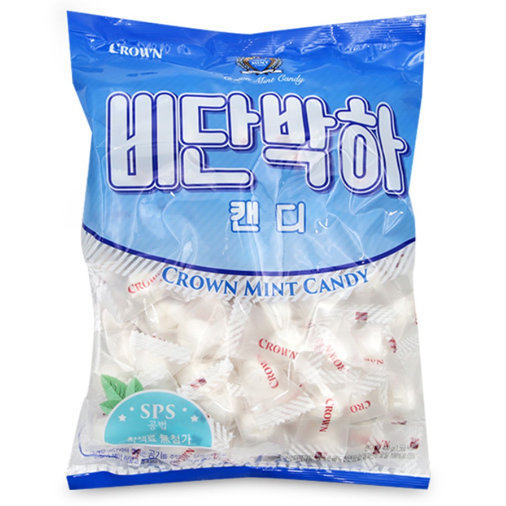 크라운 비단 박하 캔디 400gx6개 1박스 대용량 디저트 후식 사탕 간식 발렌타인 : 가락2랜드