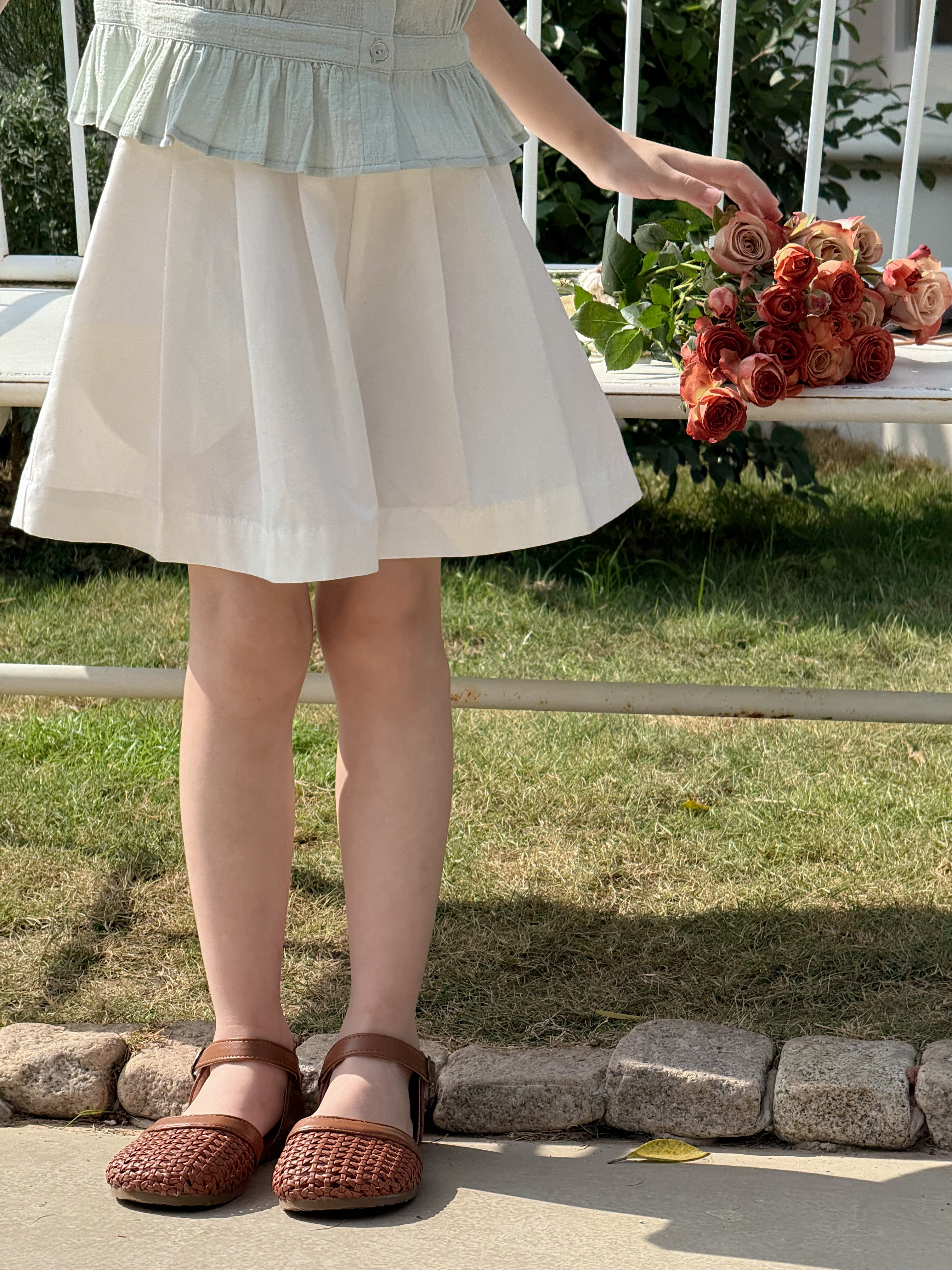 Irene's Closet 플리츠 주름 4부 치마 반바지 유아 주니어 여름