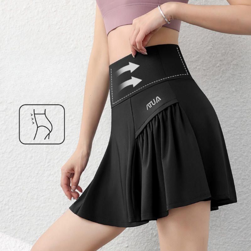 요가 폴댄스 겸용 포켓 스포츠 치마바지 스커트핏 다크그레이(숏) S~M_(45-52.5kg권장) - 상세 이미지 4