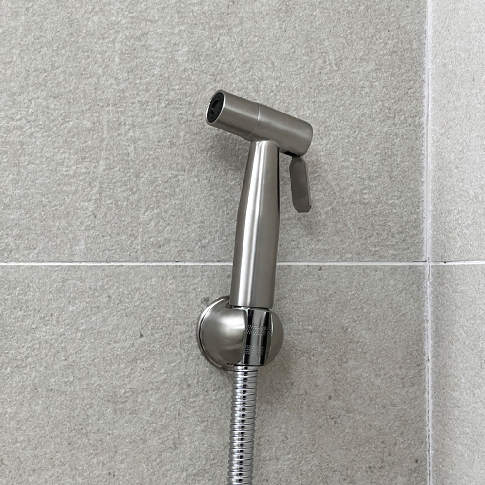 무타공 접착 스텐 욕실 스프레이건 청소건 화장실 베란다 호스 변기 샤워기 핸드비데 샤워건 - 상세 이미지 4