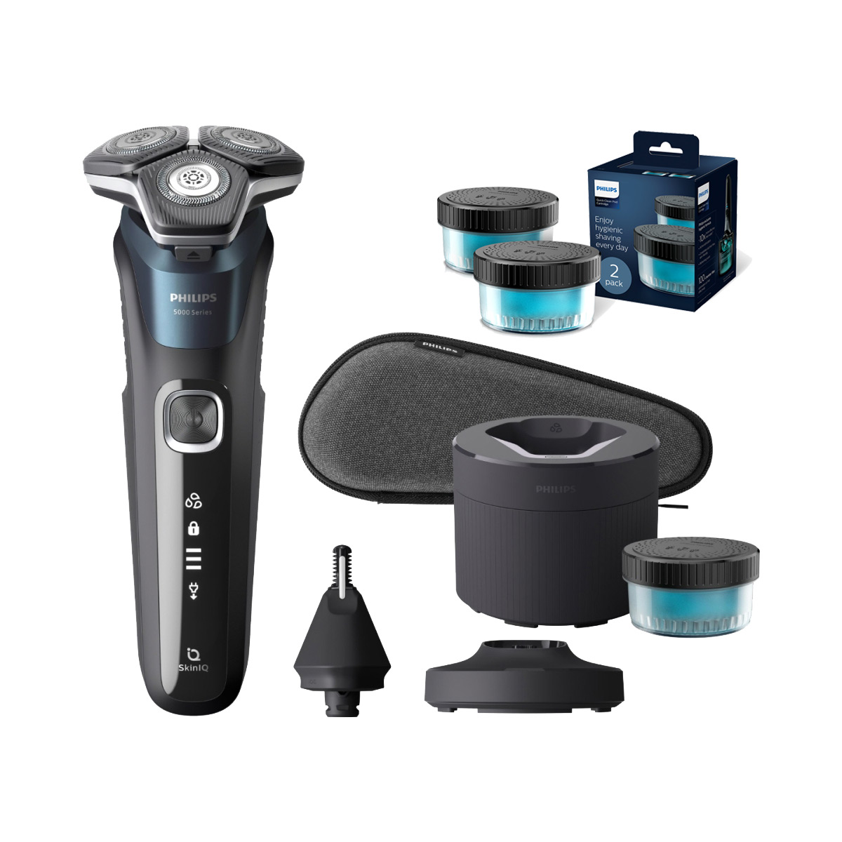 [10/1 예약배송]필립스 면도기 SkinIQ 5000 전기면도기 S5889/71+CC12/51