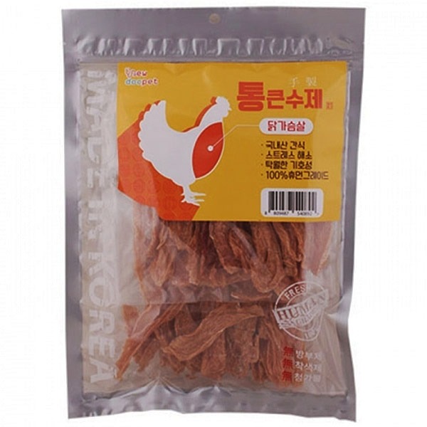 통큰수제 닭가슴살 240g : 강아지 수제간식 닭고기 육포 껌 : 멍뭉이마트