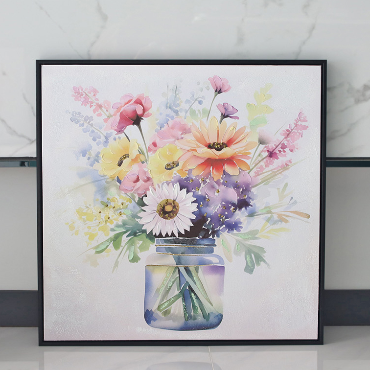 인테리어 꽃 식물 캔버스 그림 액자 60x60 벽 장식 개업 집들이 선물 이미지 6